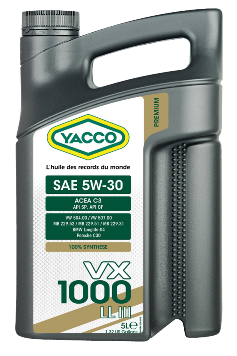 YACCO VX 1000 LL 5W-30 VW 504.00/VW 507.00