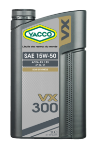 3032 mootoriõli YACCO VX300 15W-50 2L, ACEA A3/B3, API SL/CF
