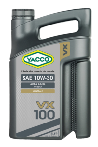 3039 mootoriõli YACCO VX100 10W-30 5L, ACEA A3/B4, API SL/CF