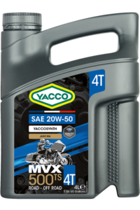 3327 Mootorratta mootoriõli YACCO MVX 500 TS 4T 20W- 50 4L, JASO MA, API SL, Harley Davidson