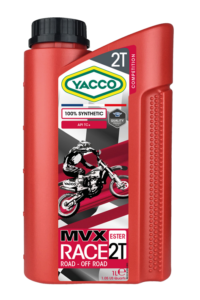 3330 võidusõidu seguõli kahetaktilistele mootorratastele, YACCO MVX RACE 2T 1L, API TC+