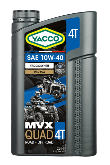 3341 Mootoriõli YACCO MVX QUAD 4T 10W40 4T 2L, JASO MA2, API SL